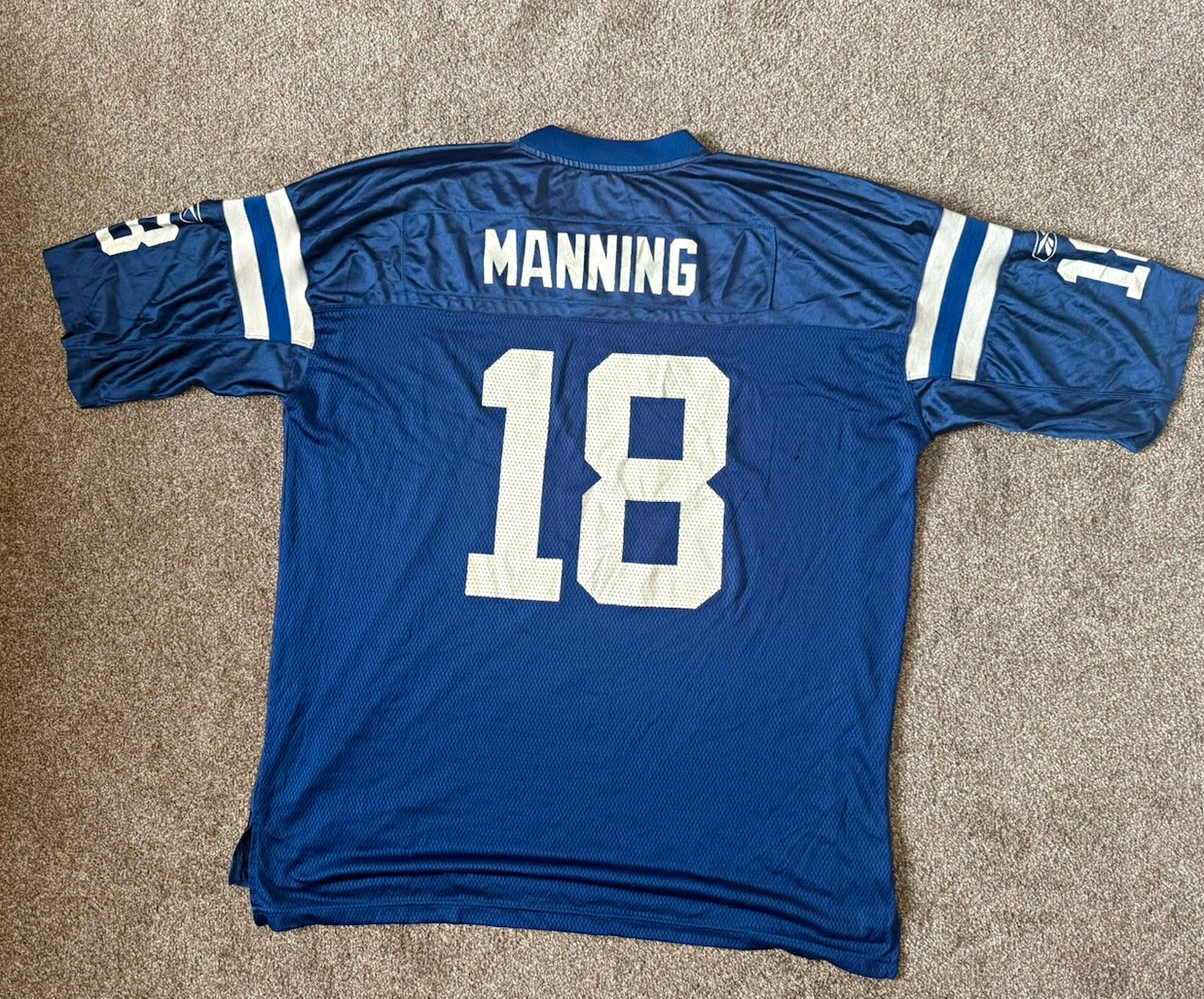 Reebok Indianapolis Colts NFL Football Peyton Manning Jersey 2XL Blue White