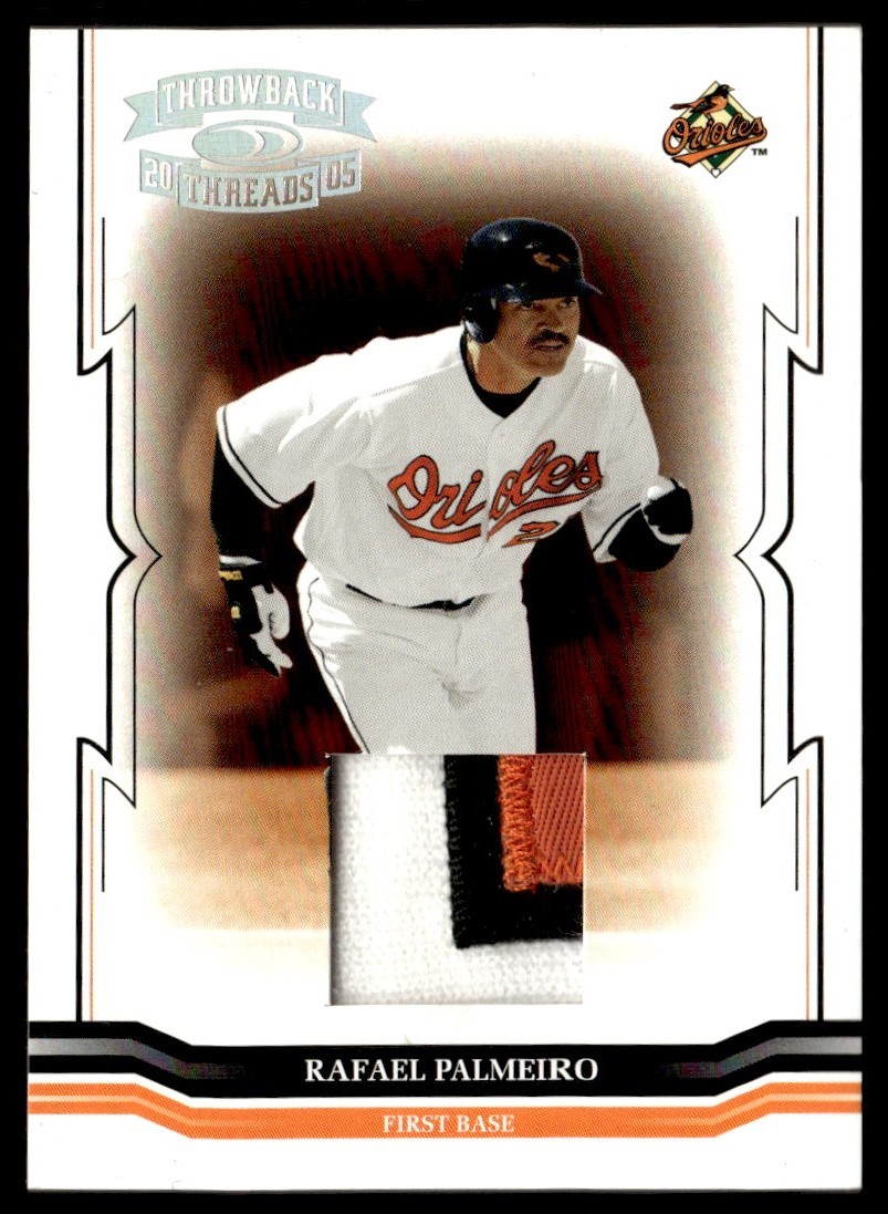 2005 Donruss Throwback Threads Material Jersey Rafael Palmeiro 097/100 Baltimore