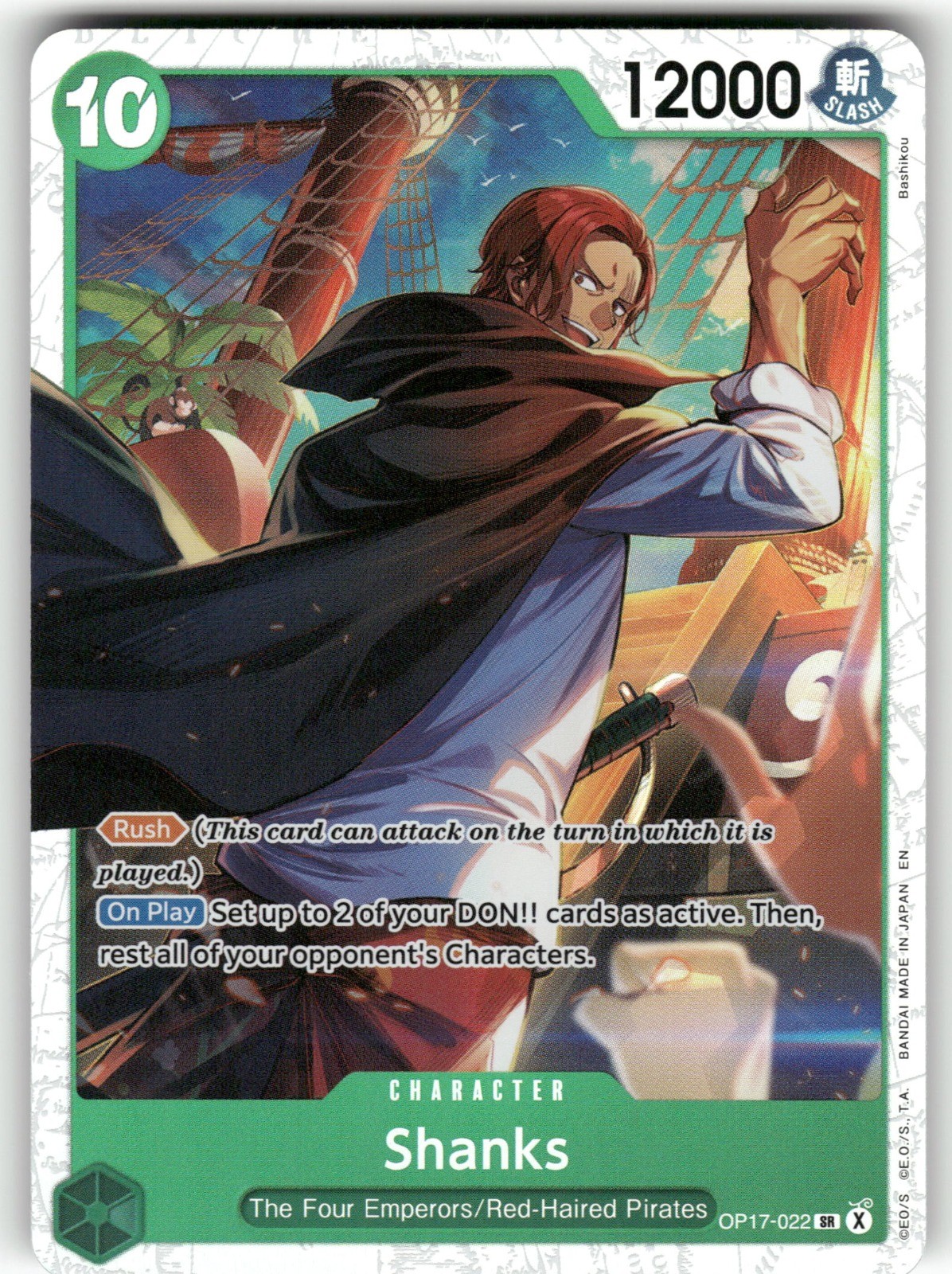 Shanks 022 OP17-022 Foil The World\'s Strongest Warriors NM