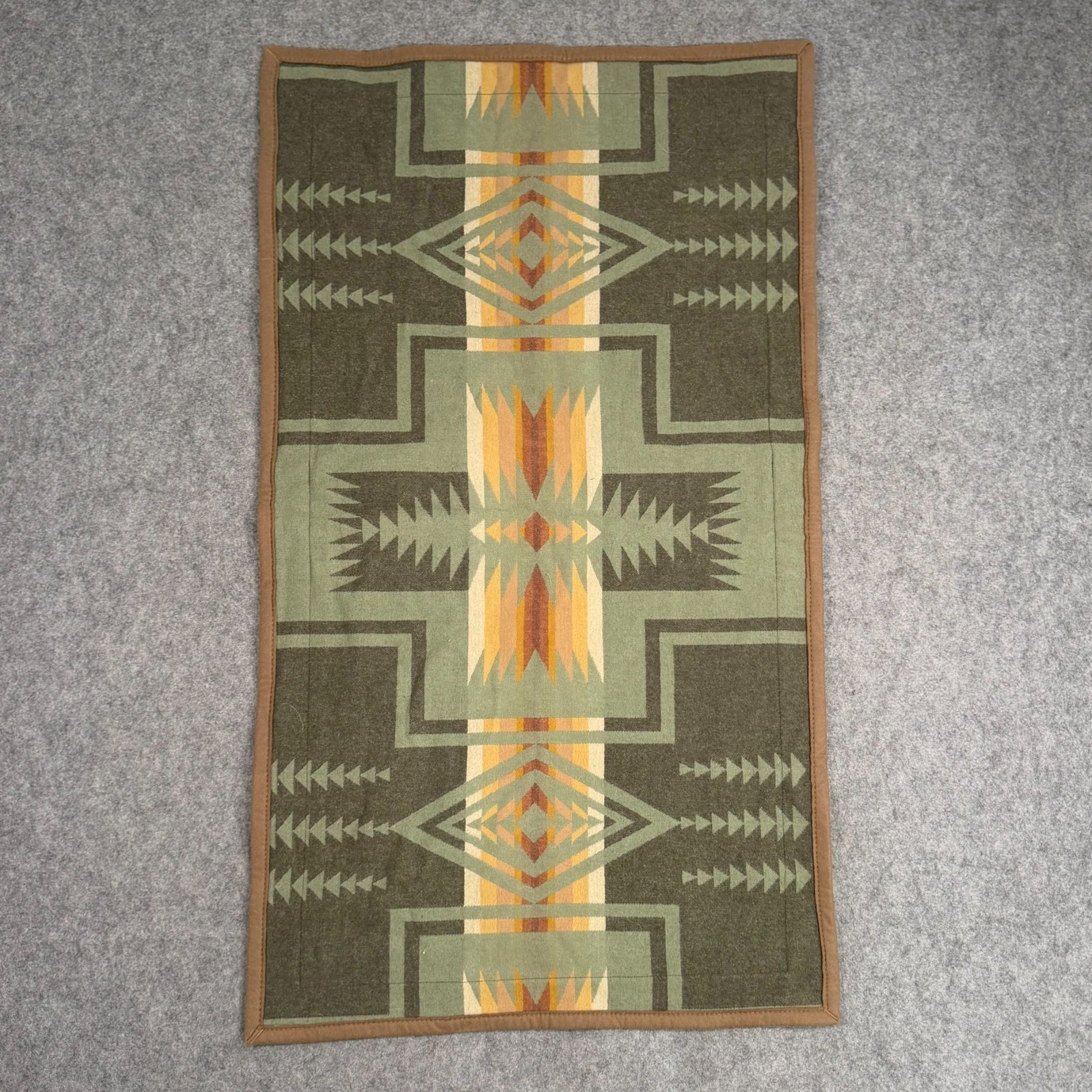 Pendleton Vintage Sage Green Aztec Harding Wool Wall Hanging Tapestry