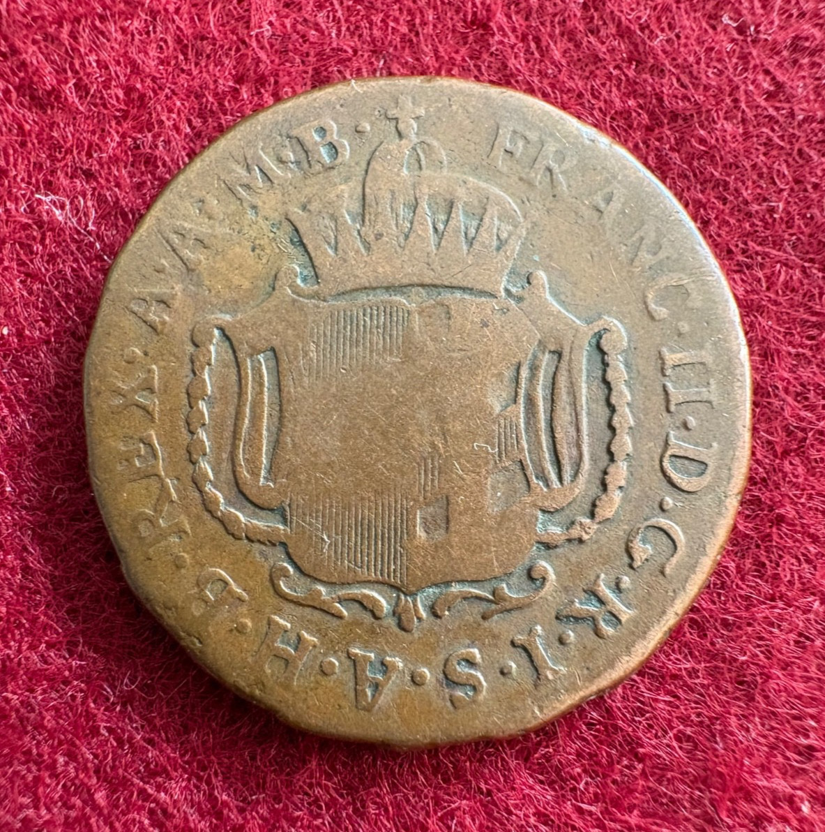 RDR: Burgau: 1 Kreuzer 1793 H Günzburg (Bavaria)/Habsburg/Franz II/3620