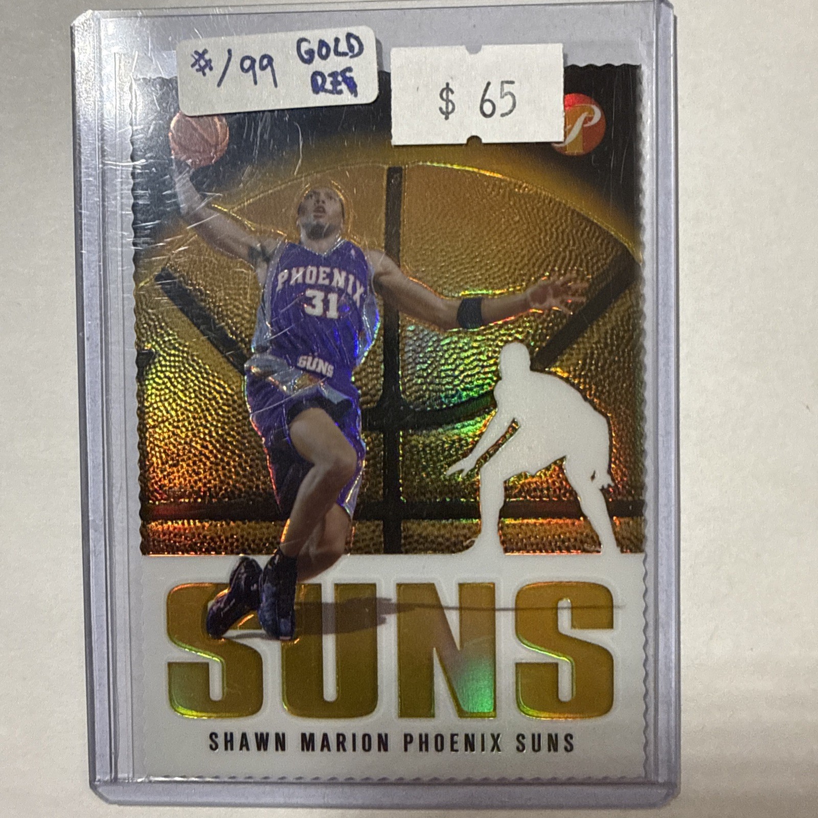 2003-04 TOPPS PRESTINE GOLD REFRACTOR - RARE - SHAWN MARION #/99 - PHOENIX SUNS