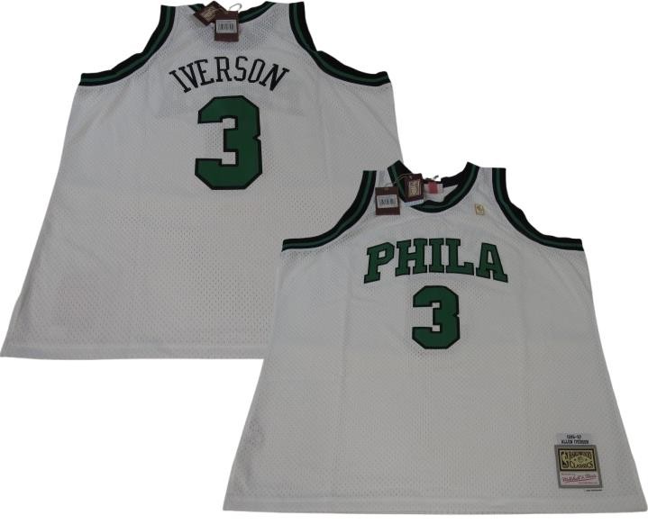 New 1996-97 Allen Iverson #3 76ers Mens Mitchell & Ness Swingman Jersey $135