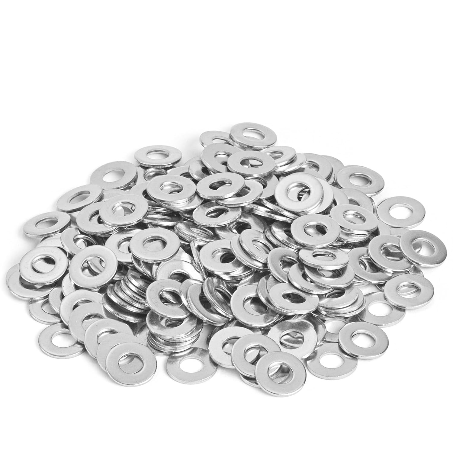100Pcs Flat Washers for Screws, 1/4