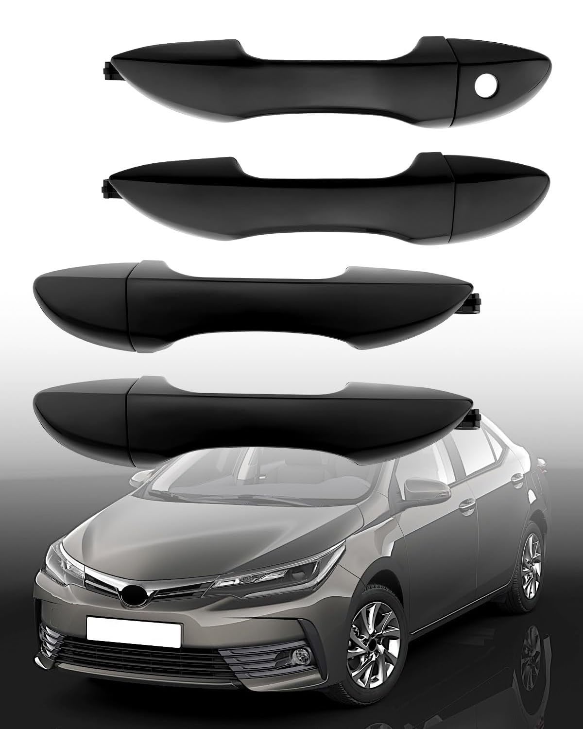 4X Outside Outer Exterior Door Handle Front & Rear Side For 14-19 Toyota Corolla