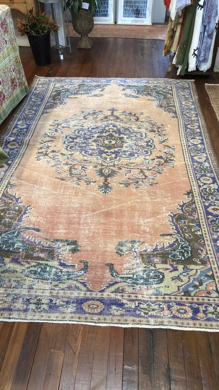 Vintage Turkish Oushak Rug 5’7”x8’6”