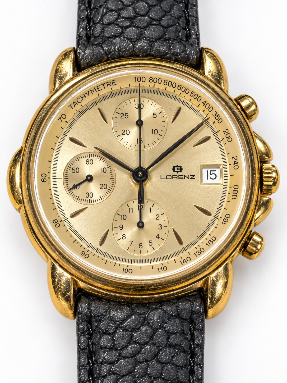 Lorenz 12719 vintage Swiss manual wind chronograph watch