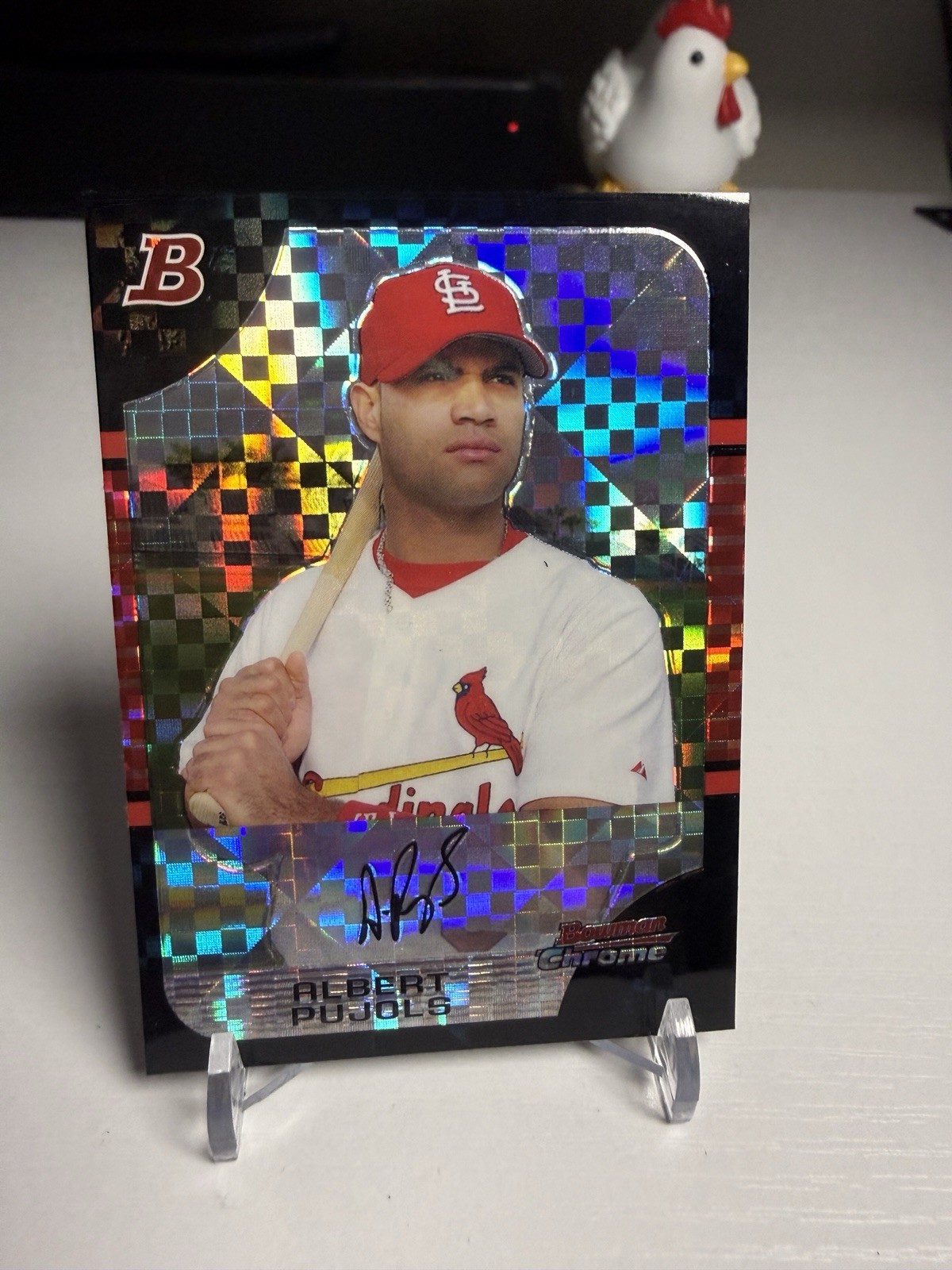 Albert Pujols 2005 Bowman Chrome Xfractor SP /225 Card #105