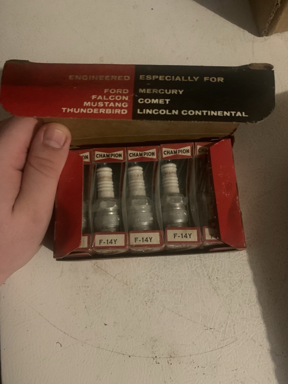 Champion F-14Y Spark Plugs 1955 1956 1957 Ford Lincoln Thunderbird Box Of 10