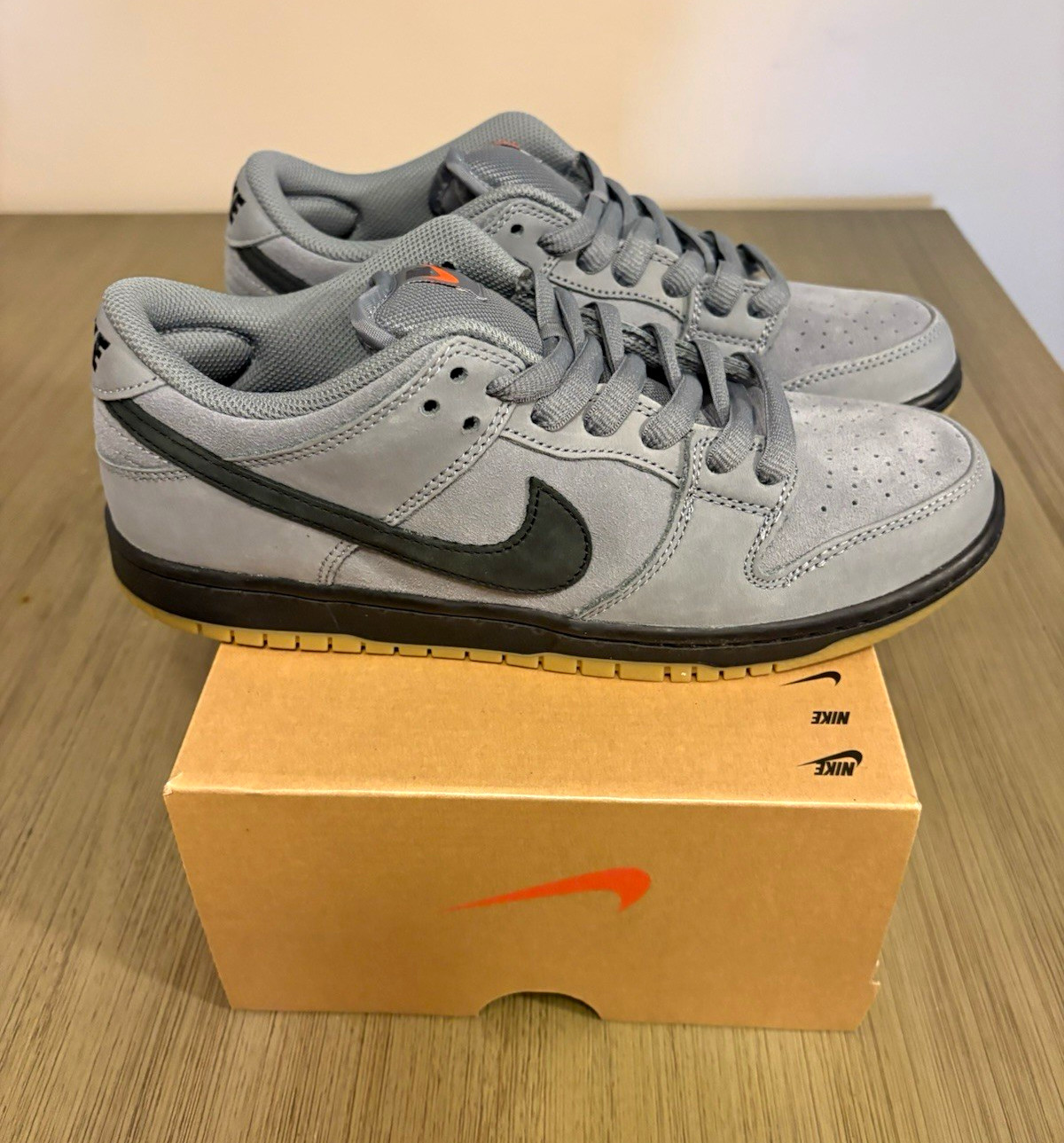 Nike SB Dunk Low Pro Cool Grey/Black - Men\'s US 8.5 - no box lid