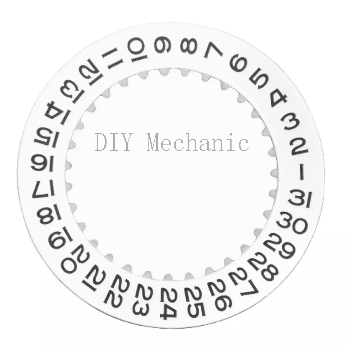 Date Disc For Rolex 3135-3155 Movement White With Black Numbers Date Disc For Rolex 3135-3155 Movement White With Black Numbers