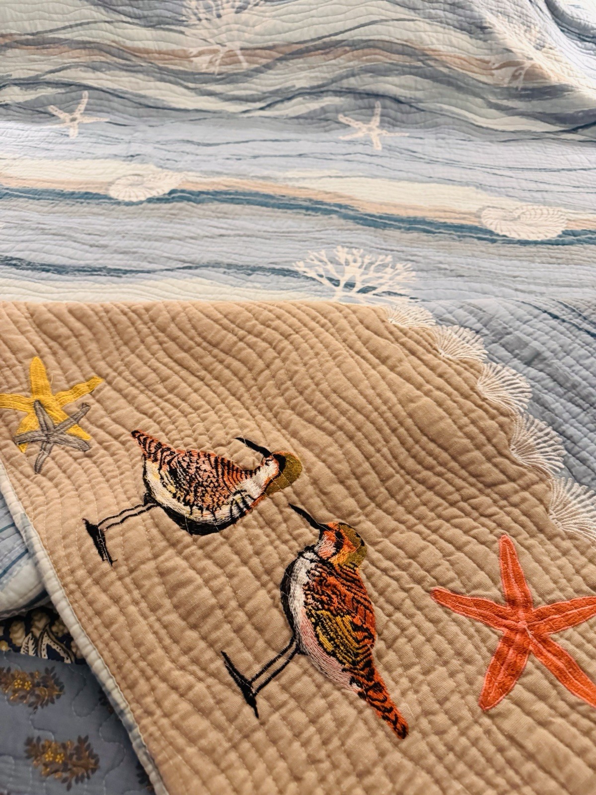 Greenland Home Maui Embroidered Coastal Quilt 90 Greenland Home Maui Embroidered Coastal Quilt 90