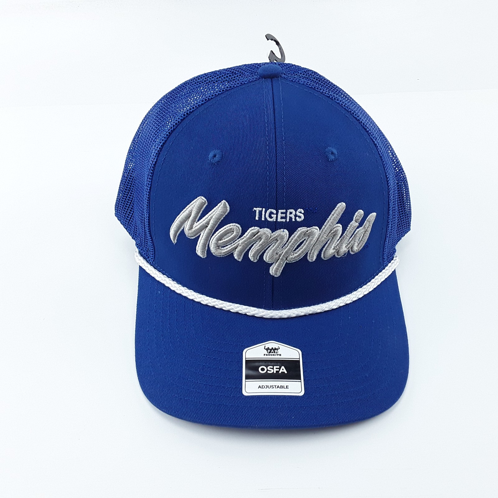 Fan Favorite Memphis Tigers Cap Men's OS Blue Adjustable Snapback Trucker Hat Fan Favorite Memphis Tigers Cap Men's OS Blue Adjustable Snapback Trucker Hat