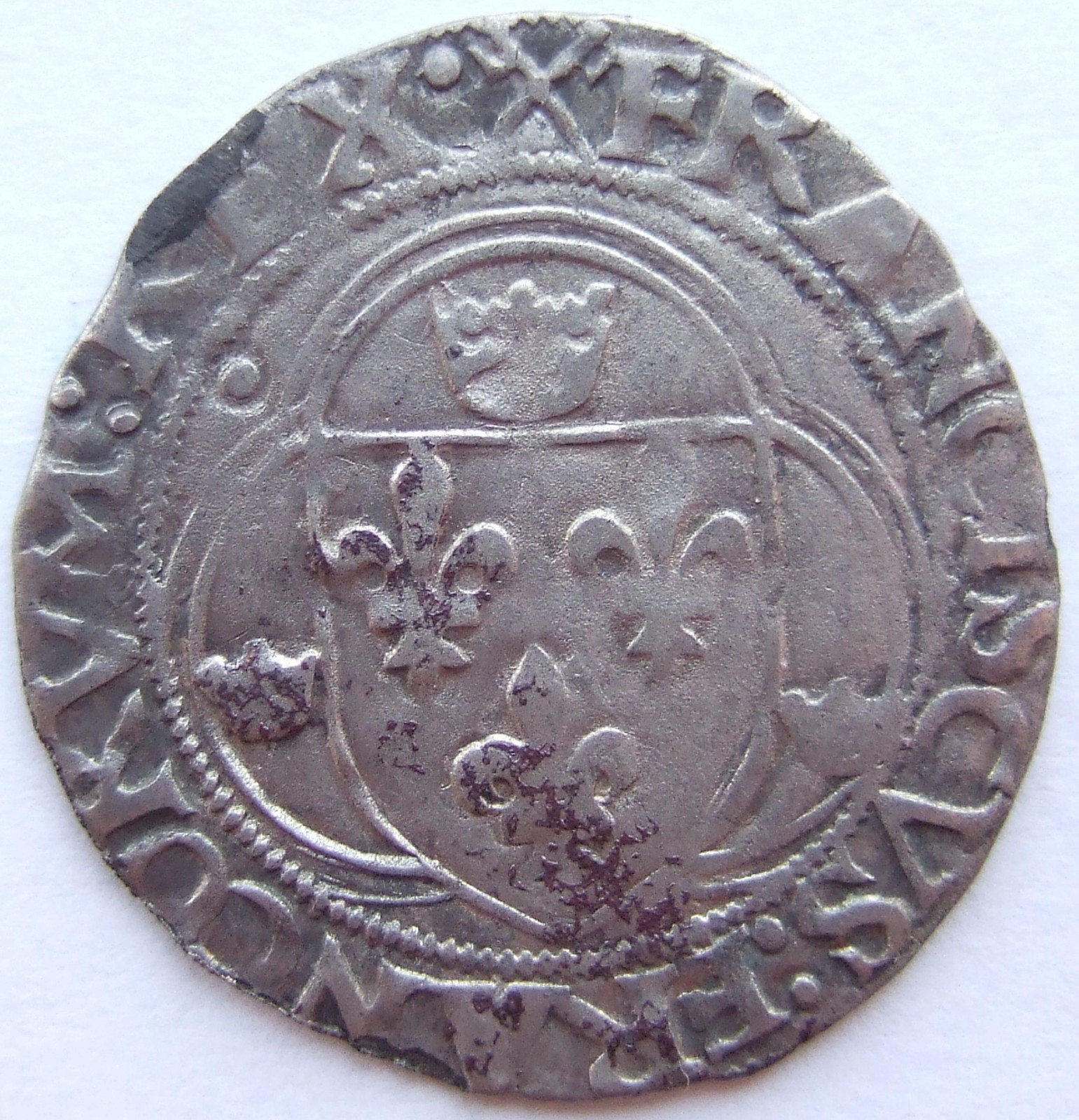France Grand Blanc By The Crown Francois I 1515-1547 Duplessy 835 Billon