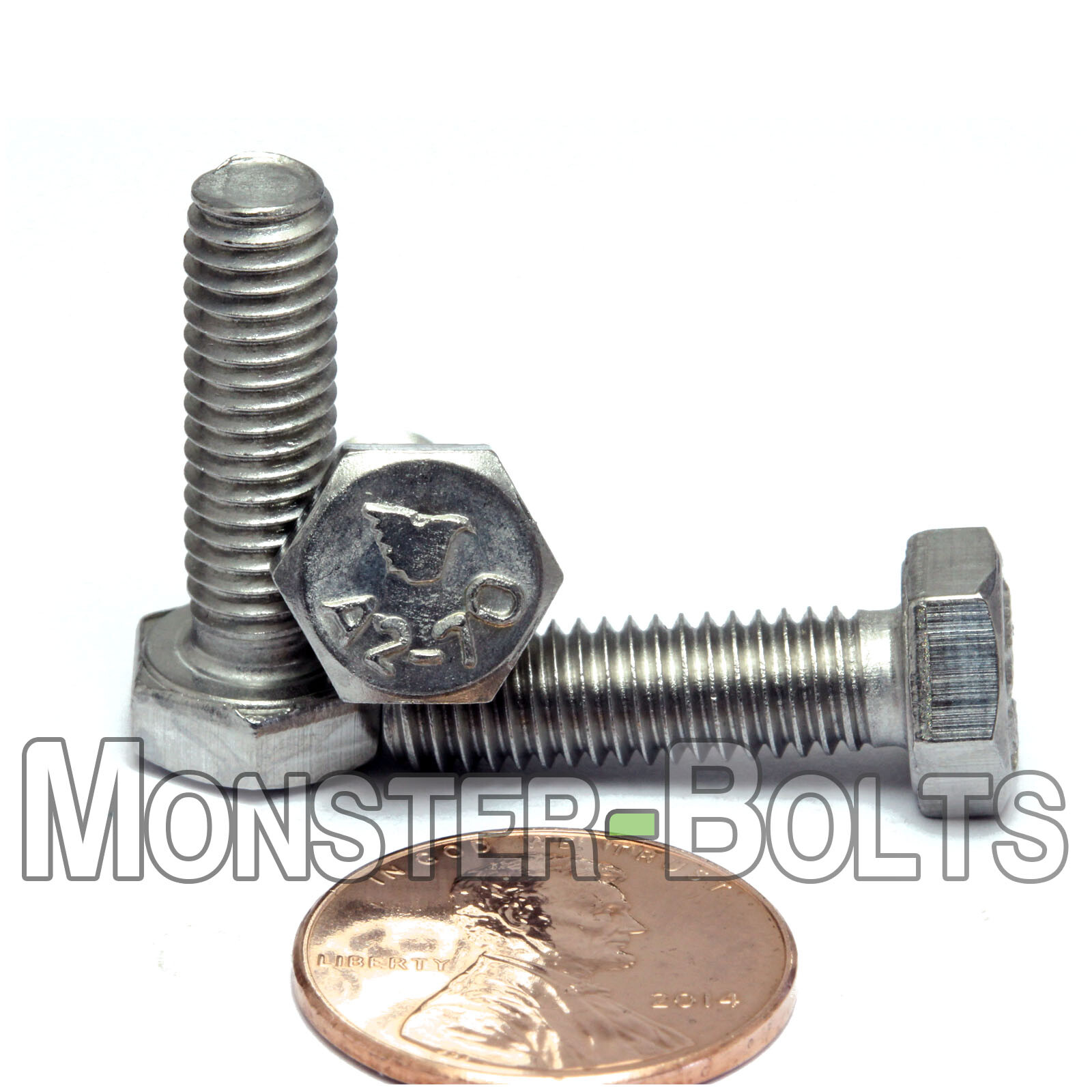 M6-1.00 x 20mm Stainless Steel Hex Cap Bolt / Screw, Coarse DIN 933 Tap A2 18-8 M6-1.00 x 20mm Stainless Steel Hex Cap Bolt / Screw, Coarse DIN 933 Tap A2 18-8