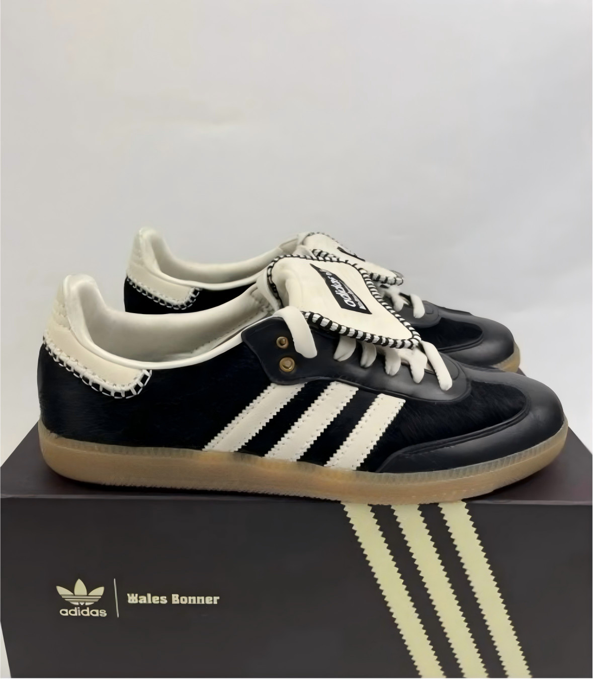 Black WALES BONNER x Adidas originals Samba Pony Tonal Men\'s US Size Shoes