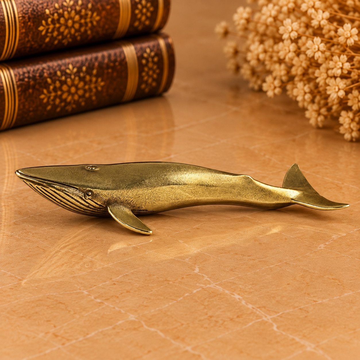 Mini Vintage Brass Blue Whale Statue Ornament Animal Gift for Whale Lover's Mini Vintage Brass Blue Whale Statue Ornament Animal Gift for Whale Lover's