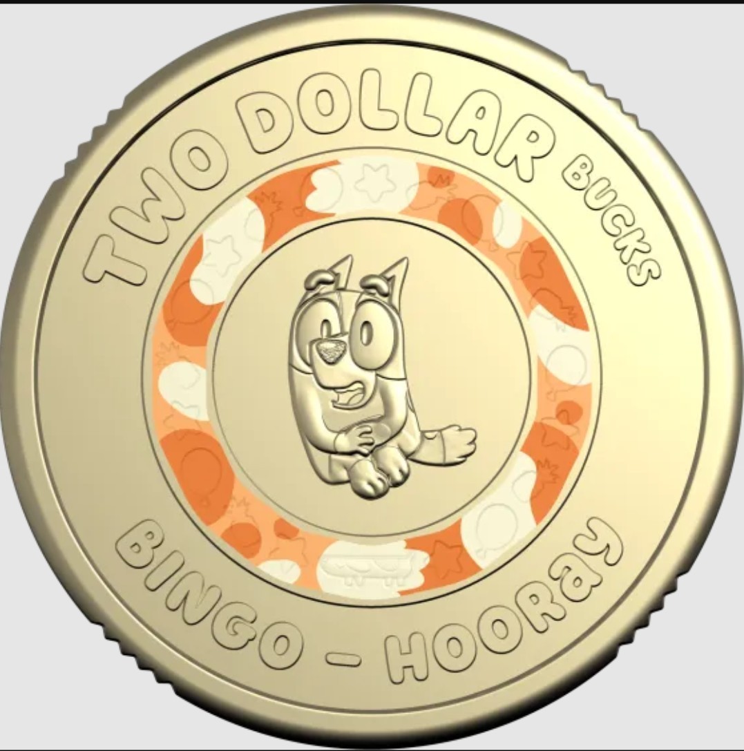 2026 $2 Dollar Bluey Bucks Coin - Bingo