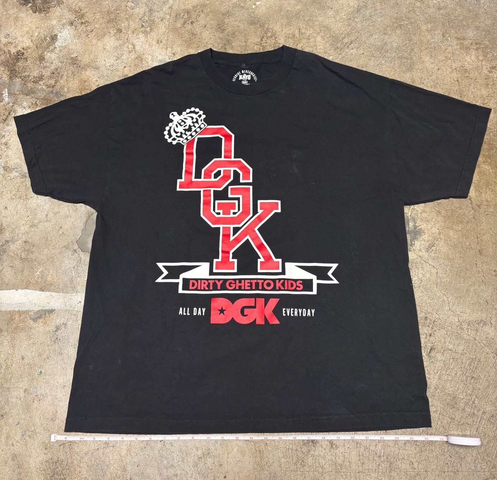 DGK T-Shirt Size 2XL Black Dirty Ghetto Kids All Day Everyday