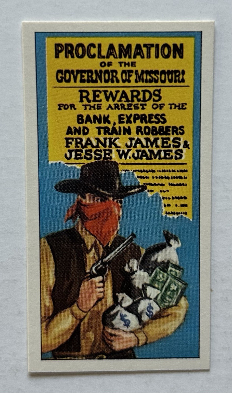 Burtons Wagon Wheels Wild West Jesse James Outlaw Tobacco Card #24 TR7