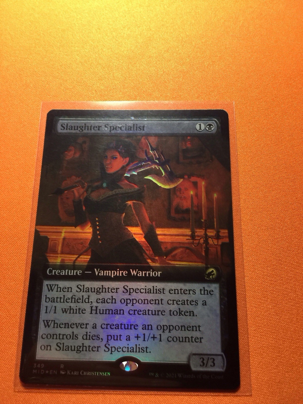 MTG Magic The Gathering Slaughter Specialist LP Foil MID Rare Ex Art Vampire