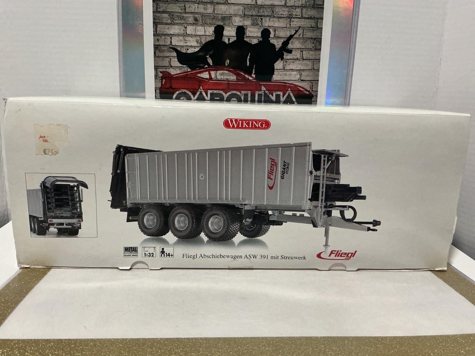1/32 WIKING - FLIEGL ABSCHIEBEWAGEN ASW 391 MIT STREUWERK