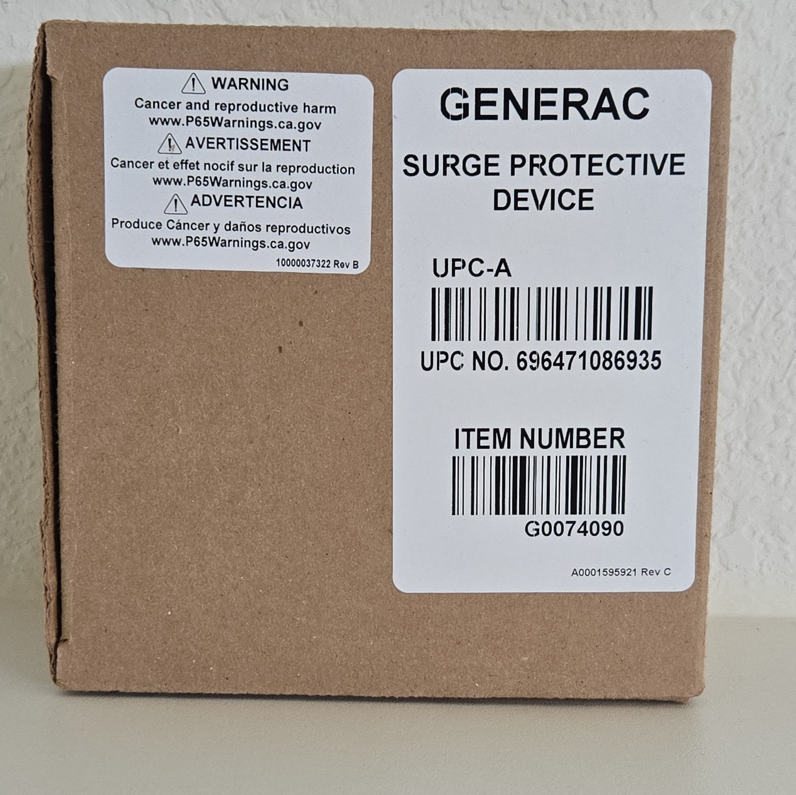 Generac G0074090 Surge Protection 120/240 VAC Single Split Phase Generac G0074090 Surge Protection 120/240 VAC Single Split Phase