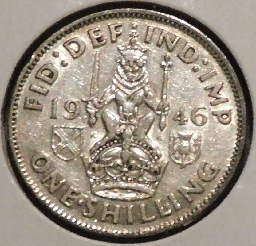 British Silver Shilling - 1946-S - King George VI