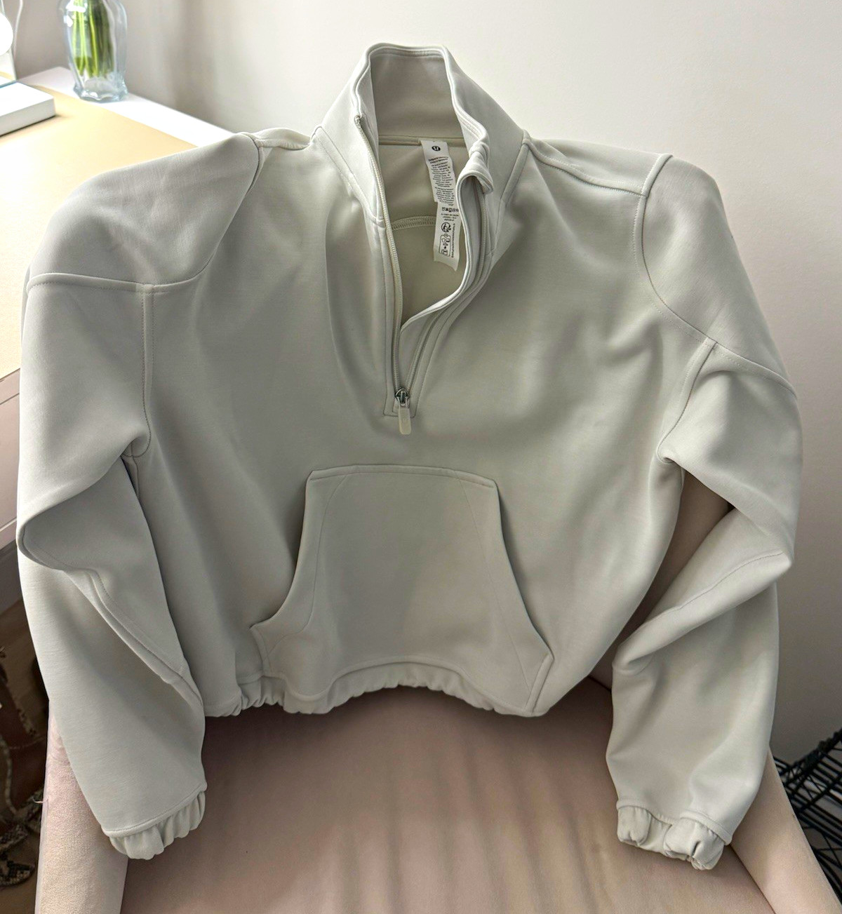 lululemon Scuba 1/2 Zip Fleece Pullover Sweatshirt Pockets Gray Size S lululemon Scuba 1/2 Zip Fleece Pullover Sweatshirt Pockets Gray Size S