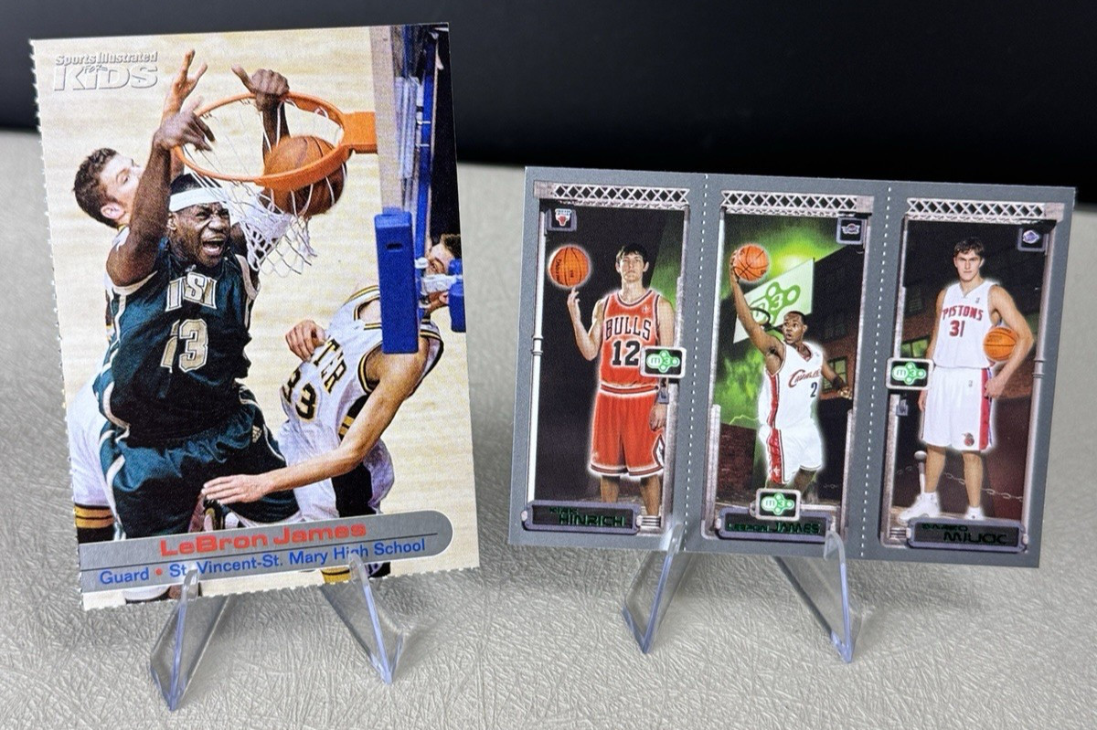 2003-04 Topps LeBron James RC Rookie Matrix & SI For Kids Rookie Cards (2)