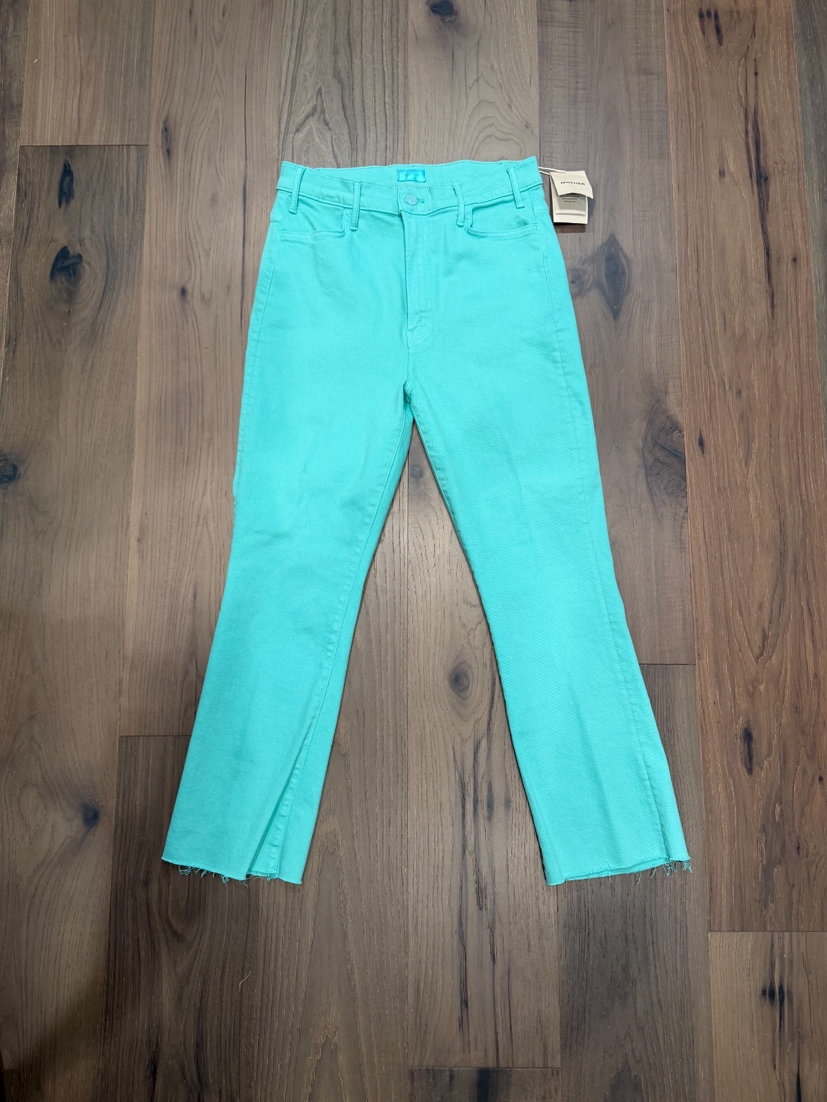 Anthropologie MOTHER JEANS The HUSTLER ANKLE FRAY SIZE 33 JEANS in Cascade NWT