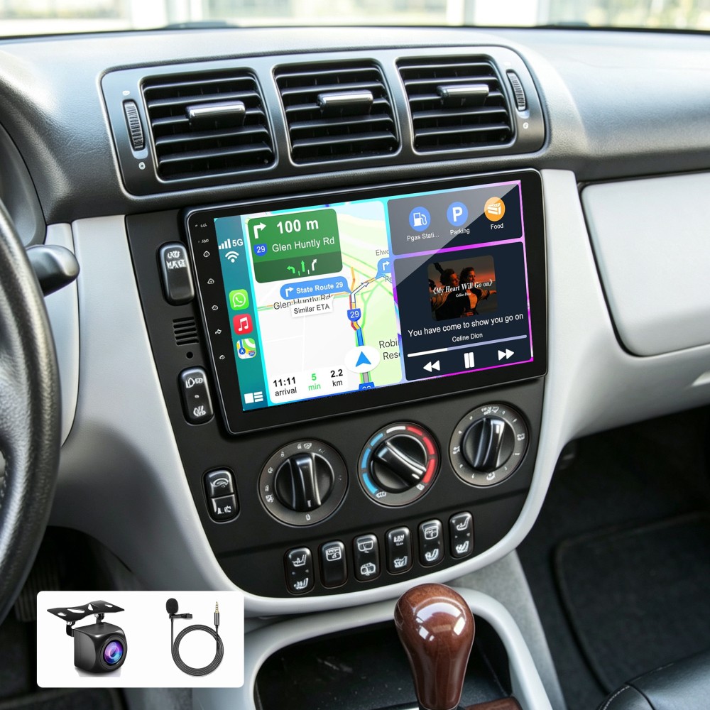 4+64G for Benz ML320 1998-2002 Apple Carplay Android 15.0 Car Stereo Radio + Cam