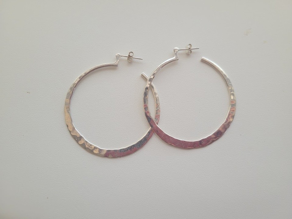 SILPADA Sterling Silver Hoop Post Earrings P1287 SILPADA Sterling Silver Hoop Post Earrings P1287