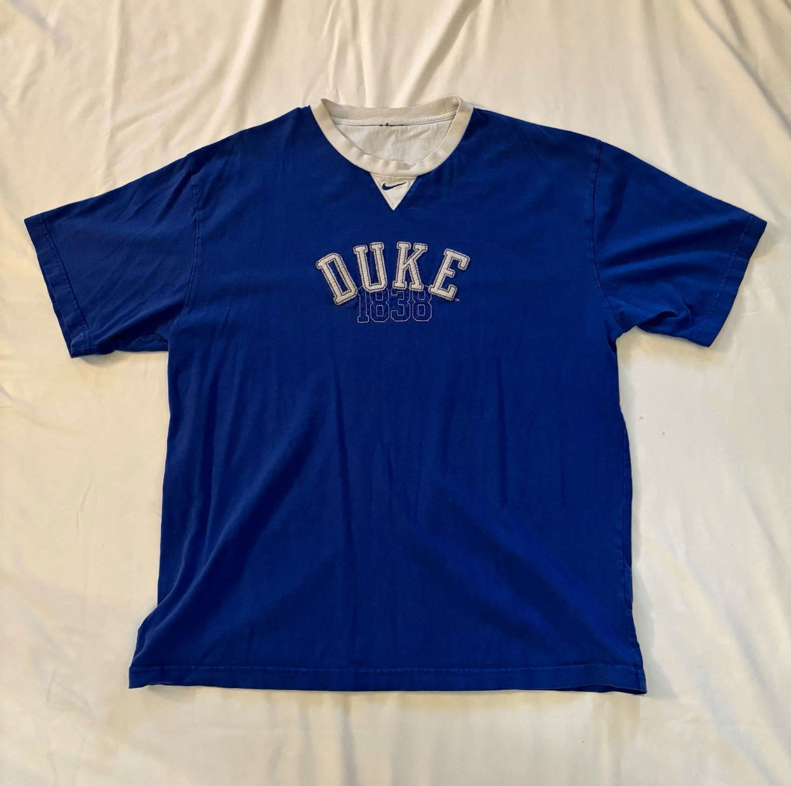 Nike Duke Blue Devils NCAA Fan Shirt T-Shirt Blue White Team Colors