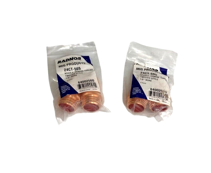 RADNOR 64002560 COARSE THREAD NOZZLE - LOT OF 2 PACKS RADNOR 64002560 COARSE THREAD NOZZLE - LOT OF 2 PACKS