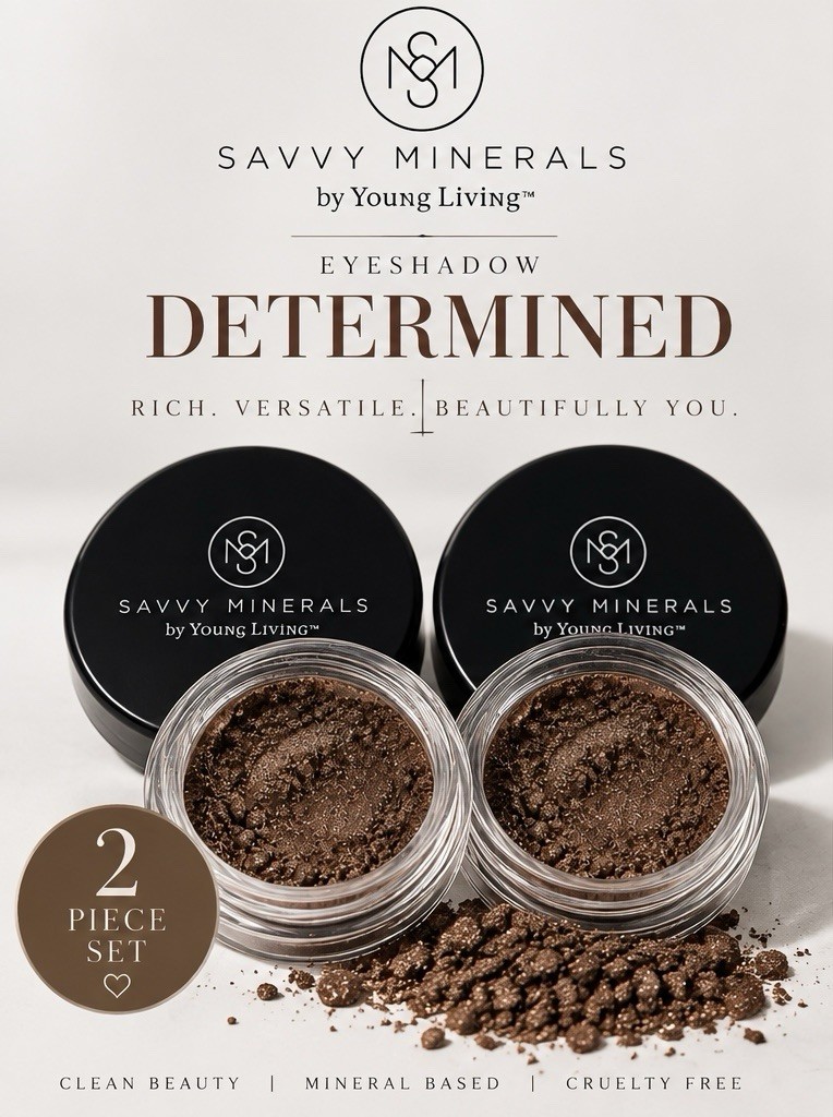 2 Pack + Savvy Minerals + Young Living + Determined + Eyeshadow.