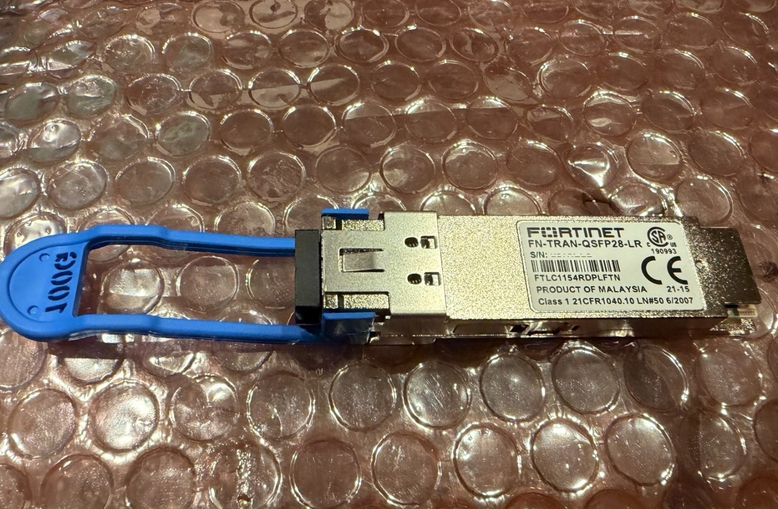 Genuine FORTINET 100G FN-TRAN-QSFP28-LR 10K OPTICAL TRANSCEIVER MODULE Genuine FORTINET 100G FN-TRAN-QSFP28-LR 10K OPTICAL TRANSCEIVER MODULE