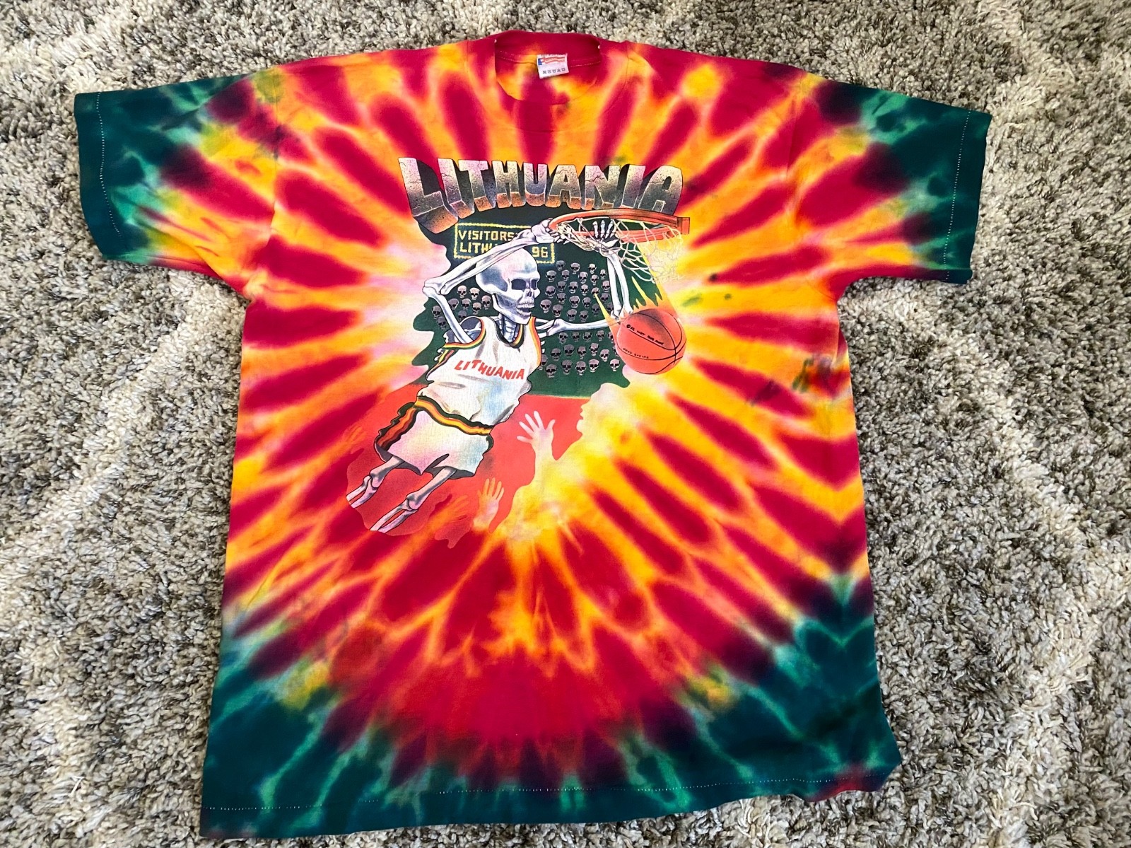 VTG Never Worn GD Lithuania 1992 Tie Dye Barcelona Bronze Medal Olympic T Shirt VTG Never Worn GD Lithuania 1992 Tie Dye Barcelona Bronze Medal Olympic T Shirt