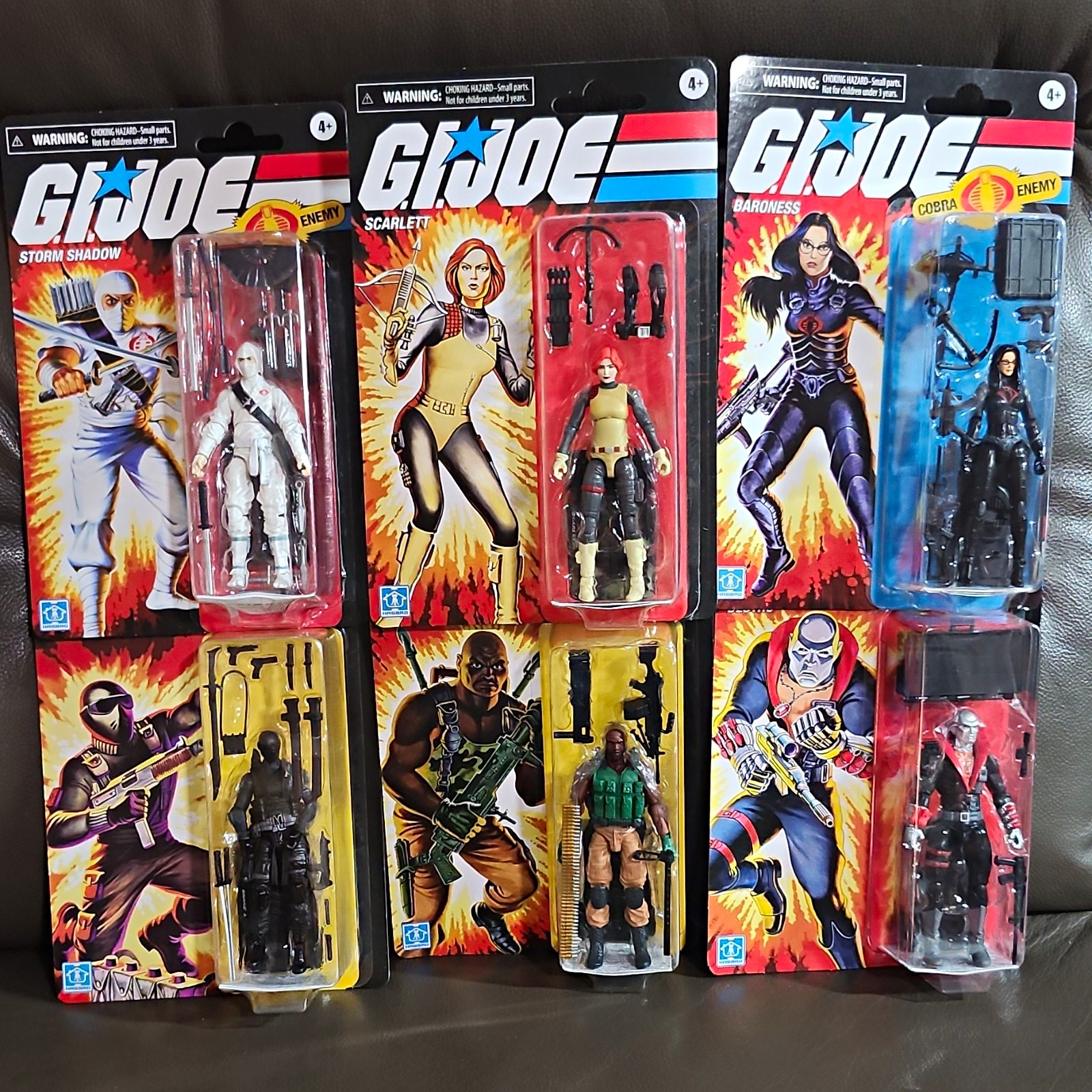 Hasbro G.I. Joe Retro Boxed Action Figure Set Storm Shadow Scarlett Baroness Hasbro G.I. Joe Retro Boxed Action Figure Set Storm Shadow Scarlett Baroness