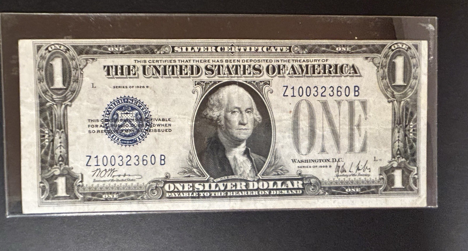 1928B $1 Silver Certificate HIGH SERIAL # over 10,000,000 experimental ZB 1928B $1 Silver Certificate HIGH SERIAL # over 10,000,000 experimental ZB
