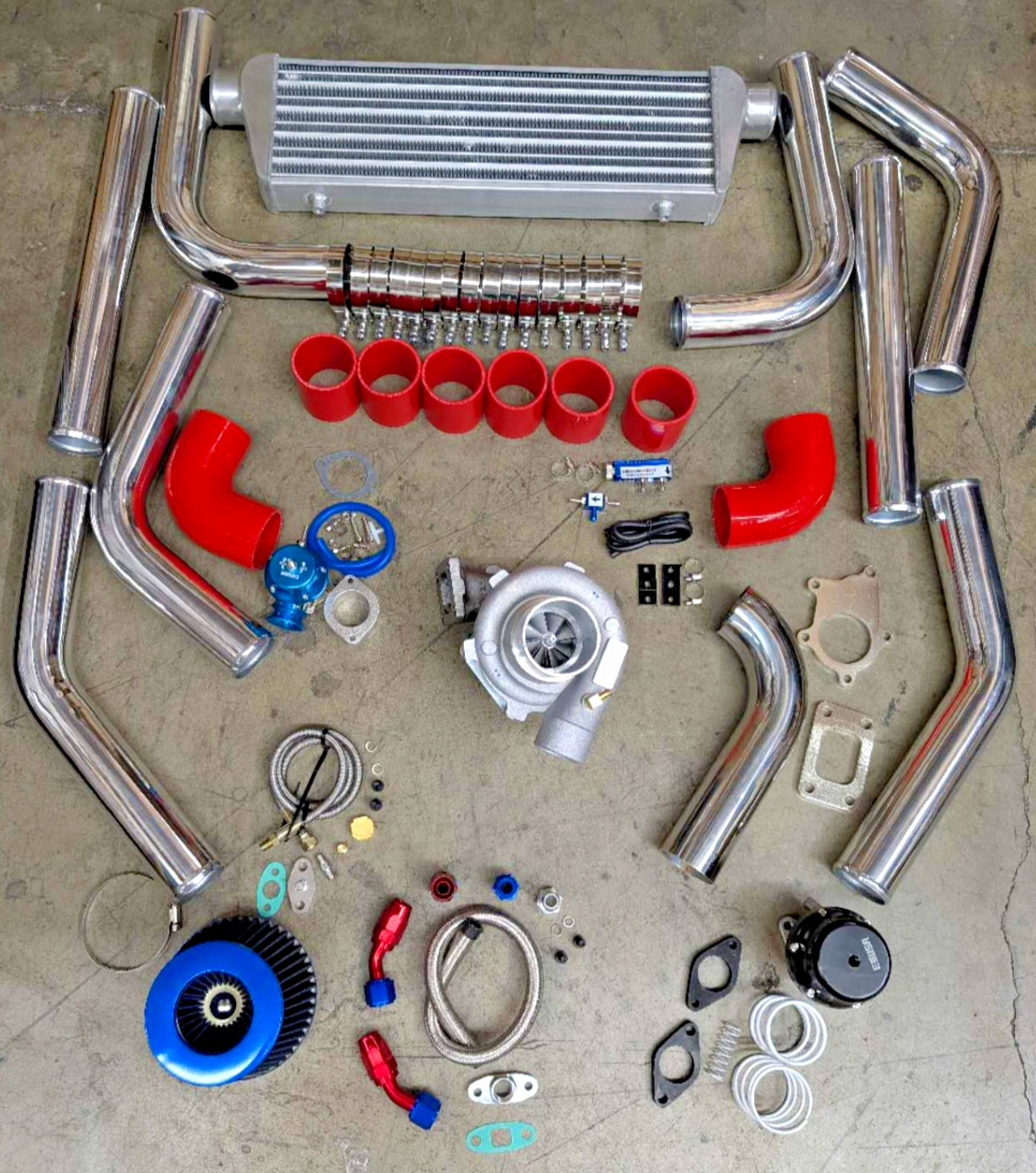 SCION UNIVERSAL 7PSI UPGRADE T3/T4 TURBO TURBOCHARGER KIT AR .63 STAGE 3 350HP