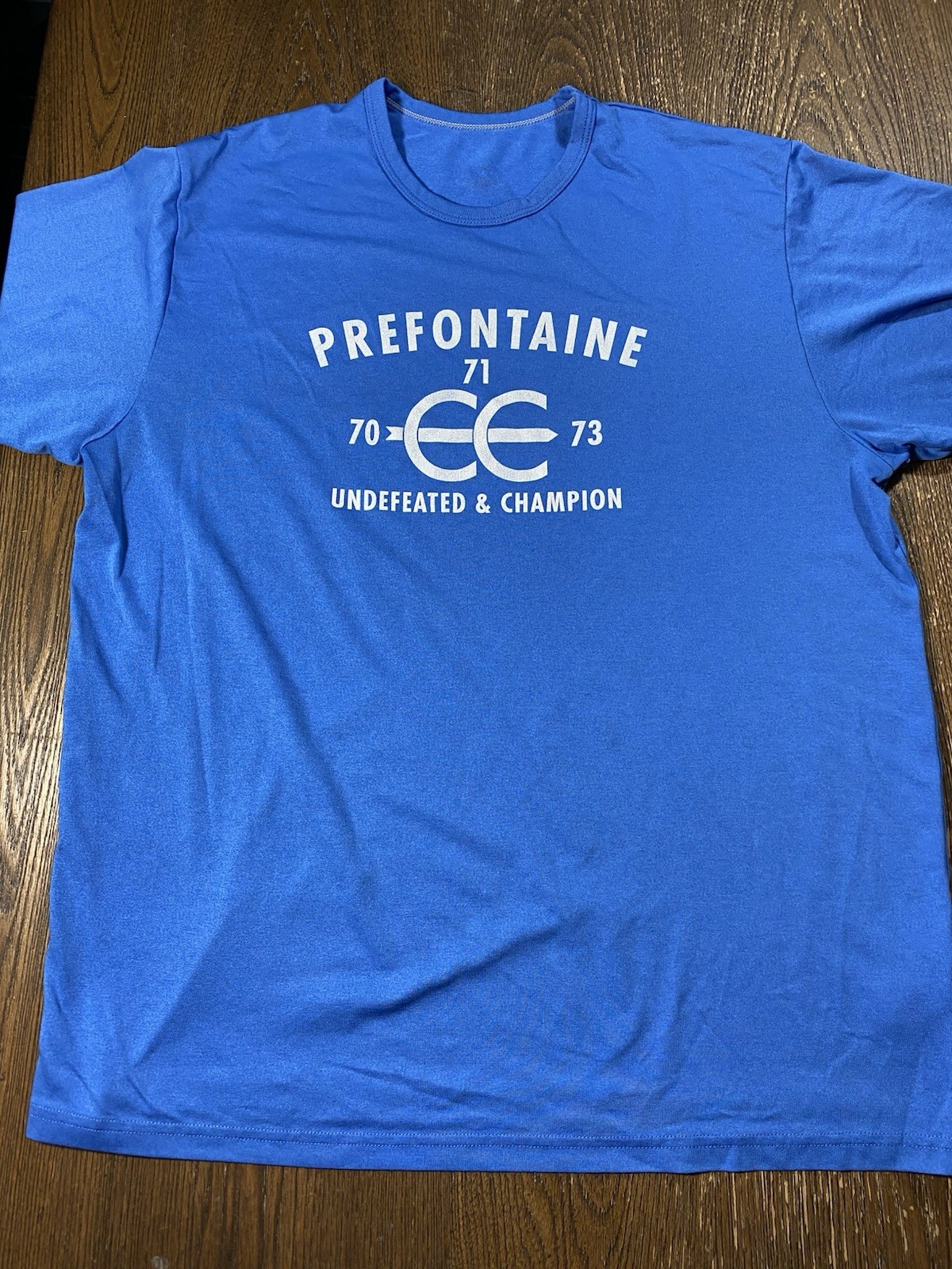 Nike Steve Prefontaine Shirt Mens L Blue Cross Country Pre Lives Oregon Track