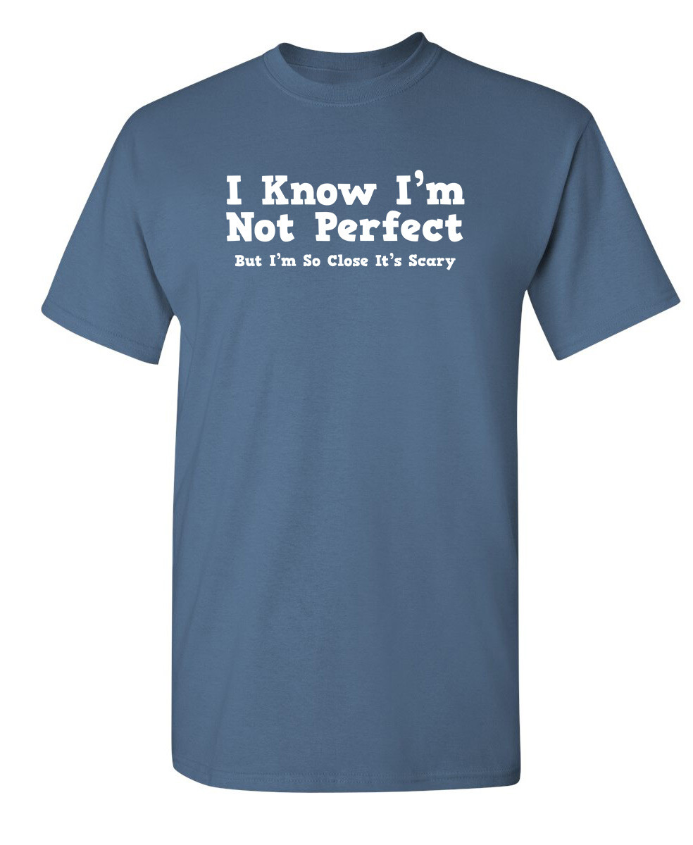 I Know I'm Not Perfect But Sarcastic Humor Graphic Novelty Funny T Shirt