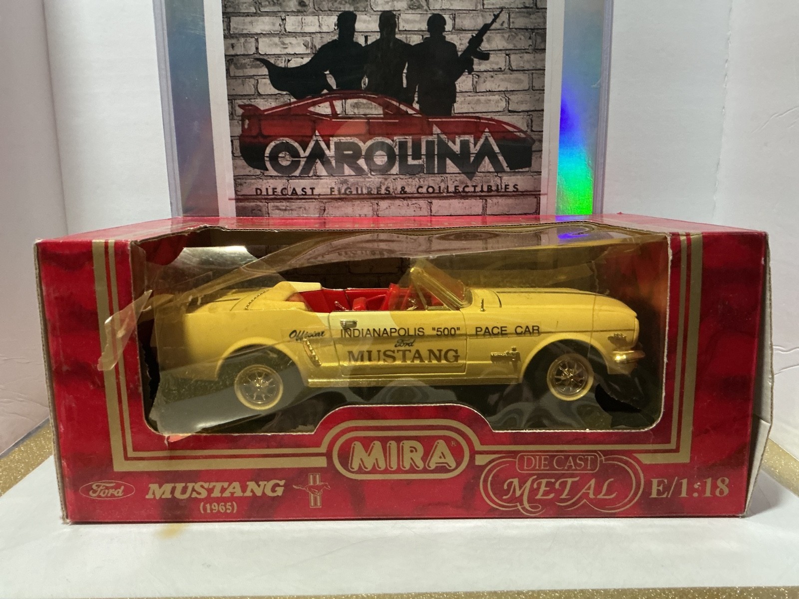 1:18 MIRA GOLDEN LINE FORD MUSTANG 1965 *BOX DAMAGED 1:18 MIRA GOLDEN LINE FORD MUSTANG 1965 *BOX DAMAGED
