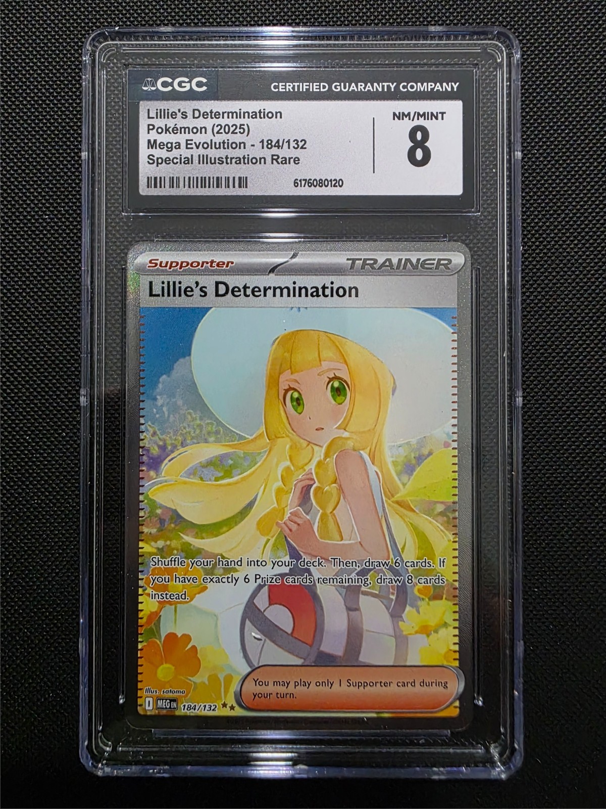 Pokemon, Mega Evolution, Lillie\'s Determination SIR, #184 CGC 8