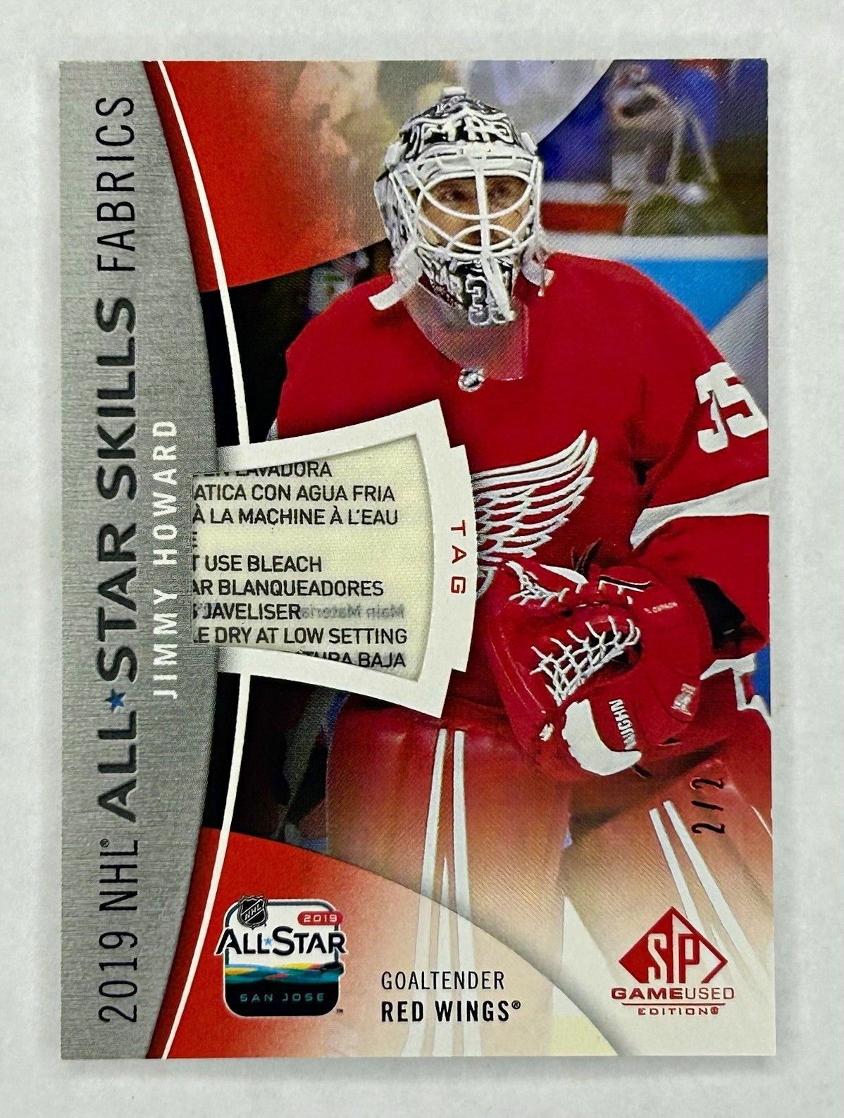 2019-20 Upper Deck SP Game Used All-Star Skills Fabrics Jimmy Howard #AS-JH 2/2