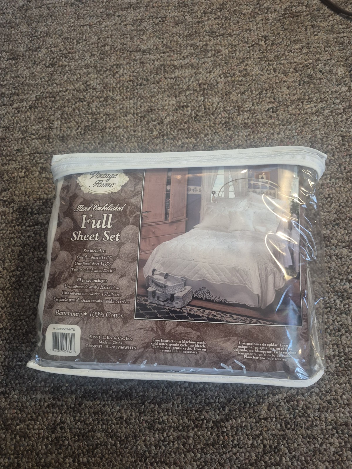 Vintage Home Full Sheet Set 2 Sheets 2 Cases L. Kee & Co. 1991 Vintage Home Full Sheet Set 2 Sheets 2 Cases L. Kee & Co. 1991