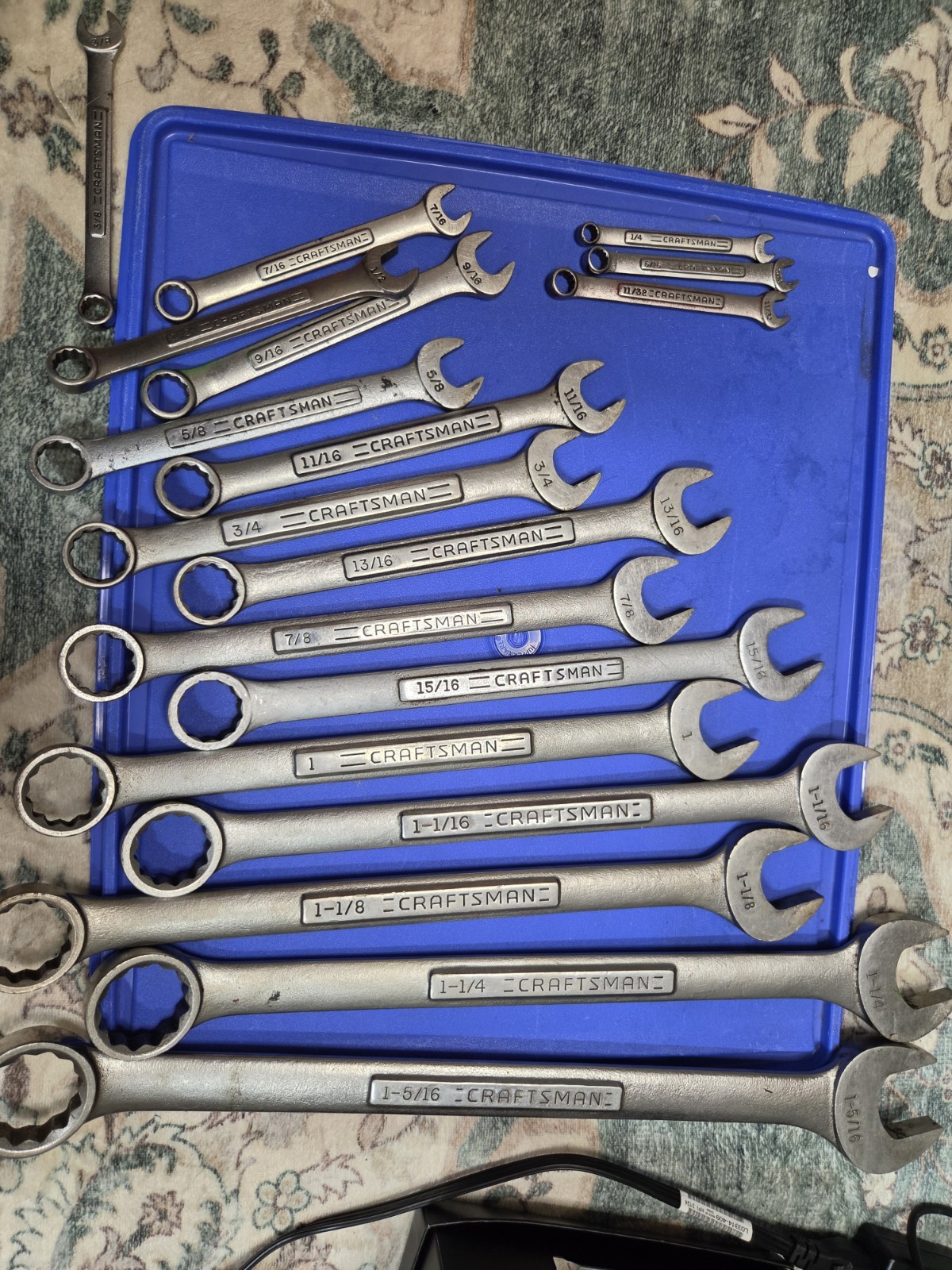 Vintage Craftsman Combination Wrench Set 18 pieces  1/4 - 1.5/16