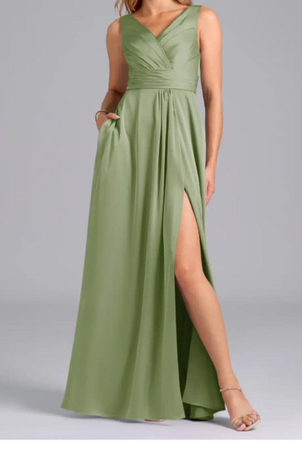 Azazie Karina NWT Womens Size A6 Dusty Sage Green A-Line Bridesmaid Dress Azazie Karina NWT Womens Size A6 Dusty Sage Green A-Line Bridesmaid Dress