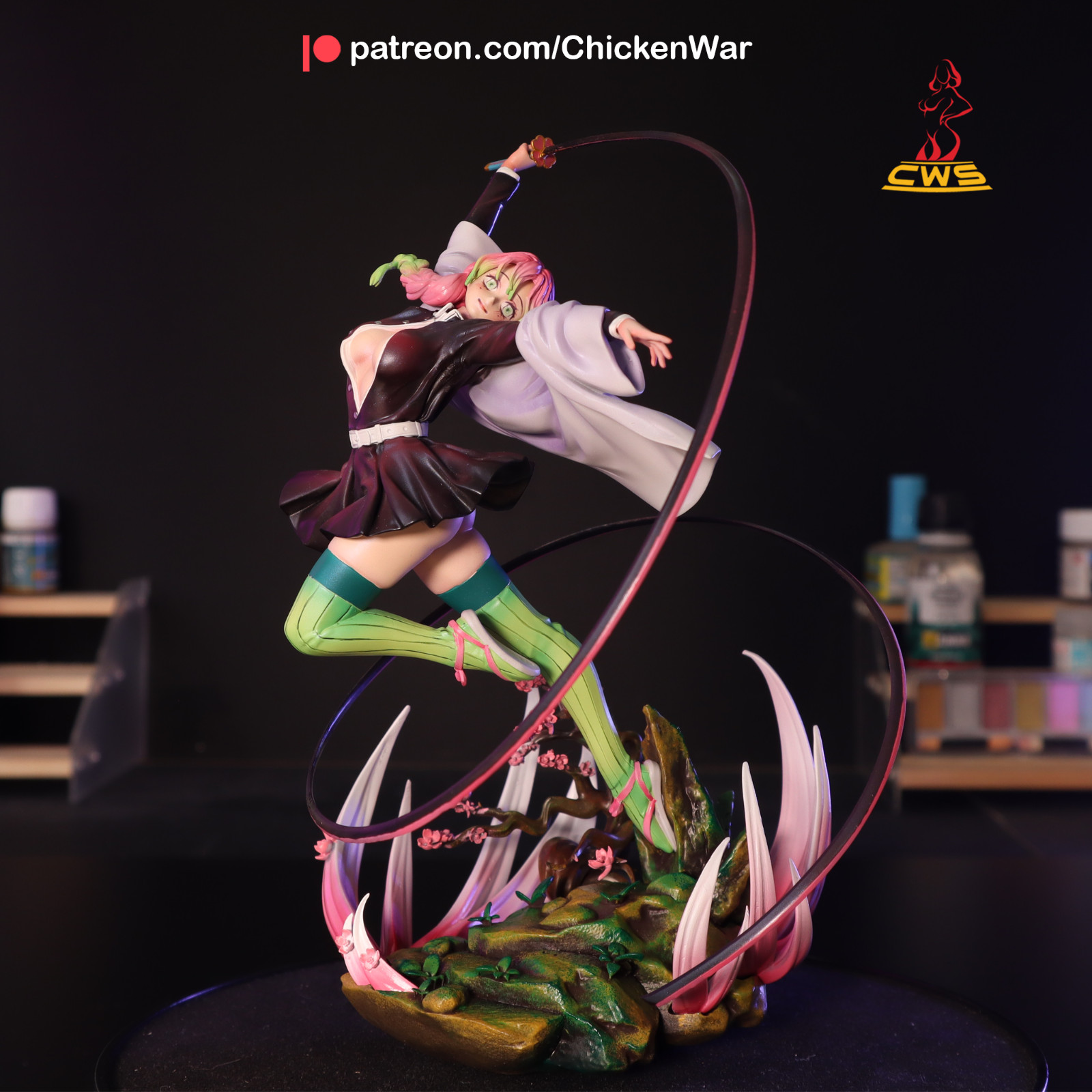 1:6 Mitsuri Kanroji Demon Slayer Fan Art UNPAINTED Resin Garage Kit